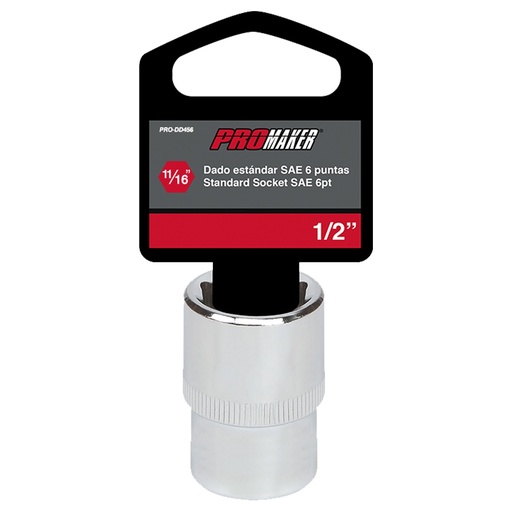 [DAD-PRO-DD456] DADO CORTO HEXAGONAL 1/2" X 11/16" REF. PRO-DD456 MARCA PROMAKER