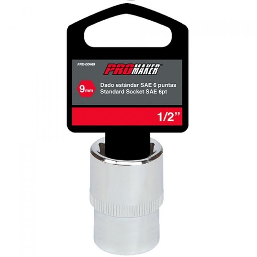 [DAD-PRO-DD469] DADO CORTO HEXAGONAL 1/2" X 9 MM REF. PRO-DD469 MARCA PROMAKER
