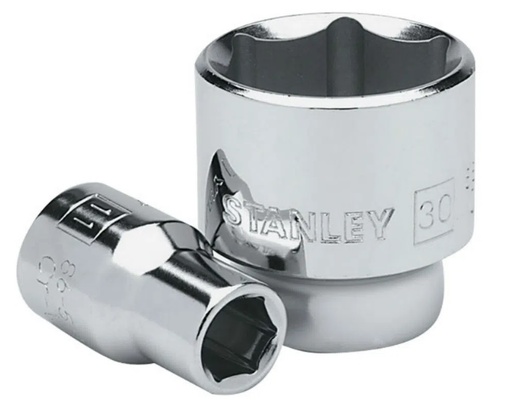 [DAD-STA-86512B] DADO CORTO HEXAGONAL CROMADO 1/2" X 12 MM REF. 86512B MARCA STANLEY