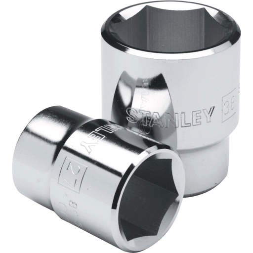 [DAD-STA-88742B] DADO CORTO HEXAGONAL CROMADO 1/2" X 20 MM REF. 88742B MARCA STANLEY