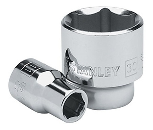 [DAD-STA-88753B] DADO CORTO HEXAGONAL CROMADO 1/2" X 32 MM REF. 4-88-803 / 88753 MARCA STANLEY