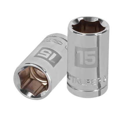 [DAD-TRU-13265] DADO HEXAGONAL 6 PUNTAS 1/2" X 15 MM MOD. D-1215-M REF. 13265 / 647325 MARCA TRUPER