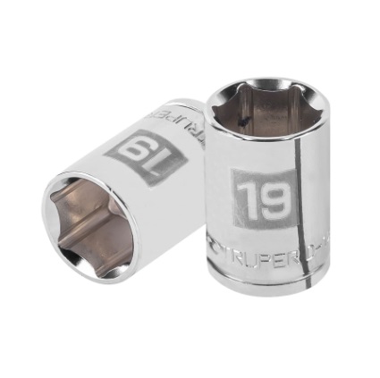 [DAD-TRU-13269] DADO HEXAGONAL 6 PUNTAS 1/2" X 19 MM MOD. D-1219-M REF. 13269 / 647363 MARCA TRUPER