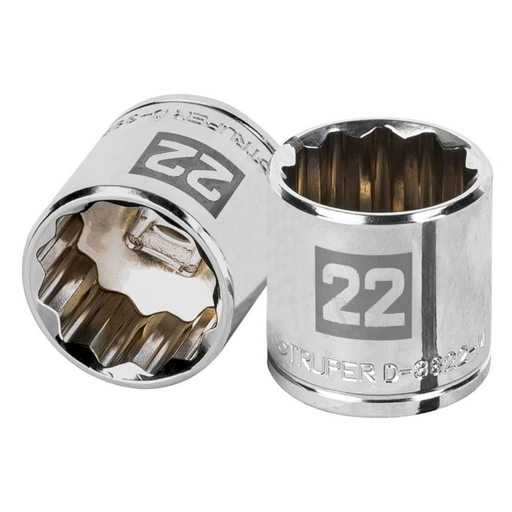 [DAD-TRU-13642] DADO 12 PUNTAS 3/8" X 22MM MOD. D-5222-M REF. 13642 MARCA TRUPER