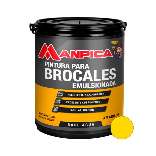 [DEM-MAN-CEM-200-10] PINTURA DEMARCACION BROCAL 1 GL COLOR AMARILLO REF. CEM-200-10 COD-2220 MARCA MANPICA