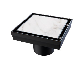[DES-NOV-NVDES0053] DESAGUE / AQUAFLOW SQUARE INVISIBLE USEEN-FLAT 10 X 10 NOIR COLOR NEGRO CM REF. NVDES0053 NOVA