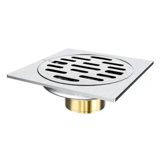 [DES-NOV-NVDES0086] DESAGUE / IN-FLOOR ROUND INVISIBLE USEEN-FLAT 10 X 10 BRUSHED COLOR SATINADA CM REF. NVDES0086 NOVA