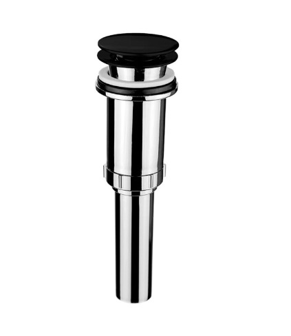 [DES-QM-14.700.5008] DESAGUE PARA LAVAMANOS 2 EN 1 TIPO HONGO QM SERIE DELTA COLOR NEGRO BLACK MARCA QUALITY METAL