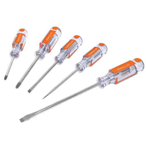 [DES-TRU-14137] JUEGO DE DESTORNILLADORES 5 PZAS MANGOS DE ACETATO MOD.DTJ-5 REF.14137 MARCA TRUPER