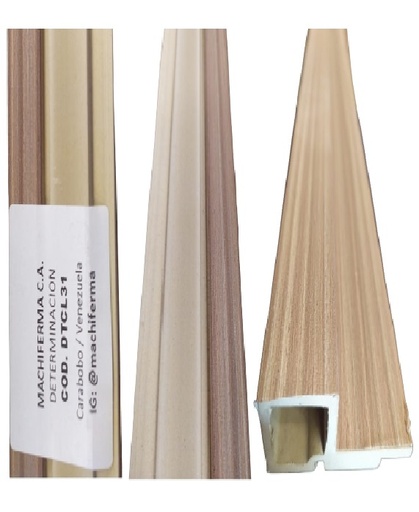 [DET-MAC-DTCL31] DETERMINACION / PERFIL PARA WALL PANEL INTERIOR 16,5 CM X 2,90 MTS COLOR TECHNICAL WOODY MACHIFERMA