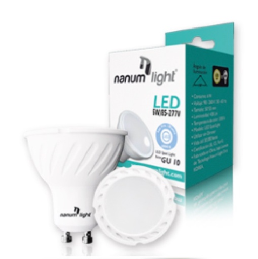 [DIC-NAN-880202058761] DICROICO LED MULTV. MOD. SPOT LIGHT GU10 6W 3000K REF. 880202058761 MARCA NANUM LIGHT