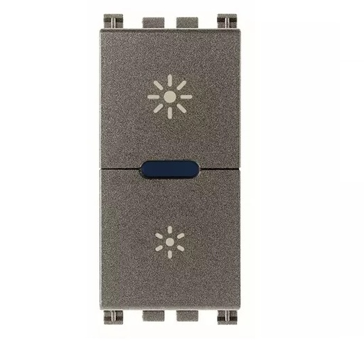 [DIM-VIM-19135.1.120.M] DIMMER ELECTRONICO TOUCH 40-400W / 3-200W SERIE ARKE REF. 19135.1.120.M COLOR METAL MARCA VIMAR