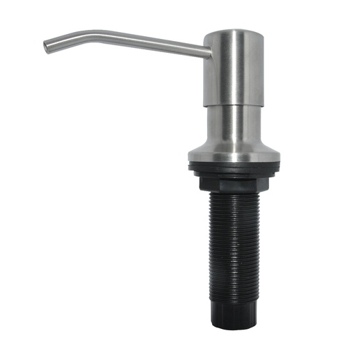 [DIS-BAR-GRI.01.01] DISPENSADOR MANUAL PLASTICO DE JABON LIQUIDO CON ACERO INOX. CEPILLADO REF. GRI.01.01 MARCA BARI