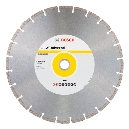 [DIS-BOS-2608615035] DISCO DE CORTE DIAMANTADO UNIVERSAL 14" 350 X 25 MM SEGMENTADO REF. 2608615035 / 875118 / 857123 MARCA BOSCH