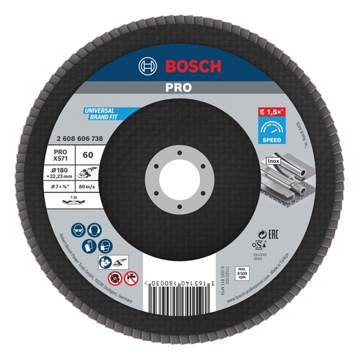 [DIS-BOS-606738] DISCO FLAP 7" X 7/8" GRANO 60 REF. 879270 / 606738 / 180030 MARCA BOSCH