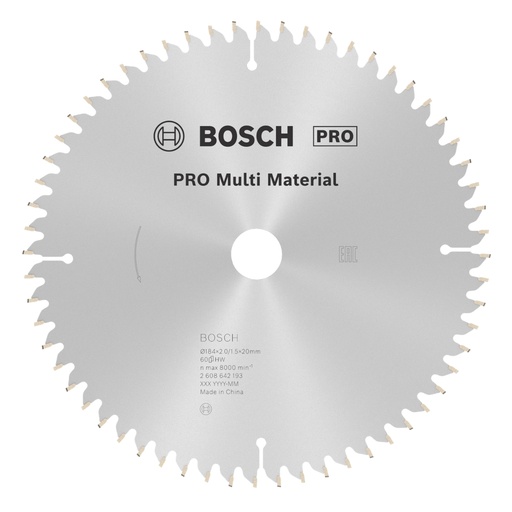 [DIS-BOS-876124] DISCO PARA MULTI-MATERIAL 10" X1" X 3.2MM 120T REF. 2608642199 / 602068 MARCA BOSCH