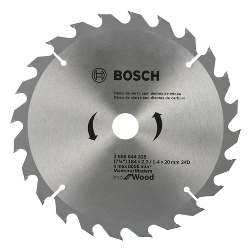 [DIS-BOS-876250] DISCO ECO 7.1/4" X 5/8" X 2.2 MM 24T REF. 2608640846 / 350686 MARCA BOSCH