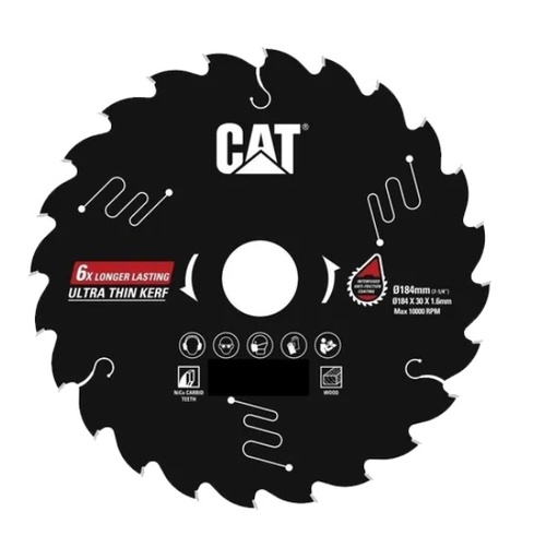 [DIS-CAT-DA08101] DISCO DE SIERRA CIRCULAR 7 1/4" 24 DIENTES REF. DA08101 MARCA CAT
