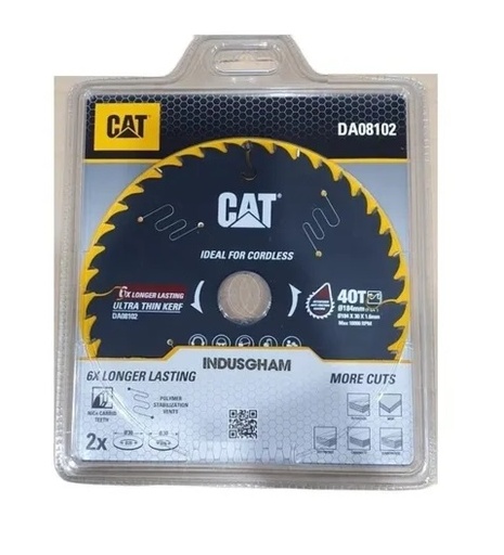 [DIS-CAT-DA08102] DISCO DE SIERRA CIRCULAR 7 1/4" 40 DIENTES REF. DA08102 MARCA CAT