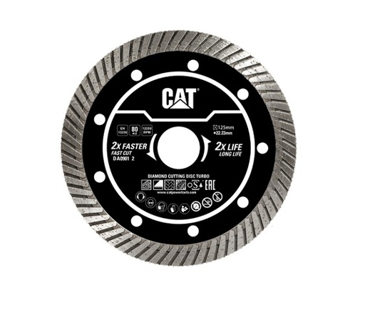 [DIS-CAT-DA09011] DISCO DE CORTE DIAMANTADO SEGMENTADO TURBO 4 1/4" 115 MM REF. DA09011 MARCA CAT