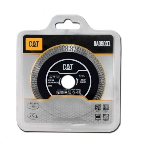 [DIS-CAT-DA09031] DISCO DE CORTE DIAMANTADO TURBO EXTRA FINO 4 1/4" 115 MM REF. DA09031 MARCA CAT