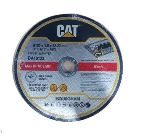 [DIS-CAT-DA10123] DISCO DE CORTE METAL - ACERO INOXIDABLE DE 7" X 1/16" X 7/8" REF. DA10123 MARCA CAT