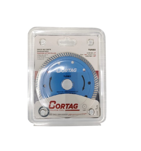 [DIS-COR-62137] DISCO DE DIAMANTE CORTE TURBO MARMOL 5" 125MM P/CERAMICA-PORC. REF. 62137 / 415773 CORTAG RT