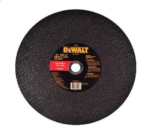 [DIS-DEW-DW0014] DISCO DE CORTE P/TRONZADORA 14" X 0,12" X 1" (355 X 3 X 25.40 MM) PLANO REF. DW0014 / DIS-713 DEWALT