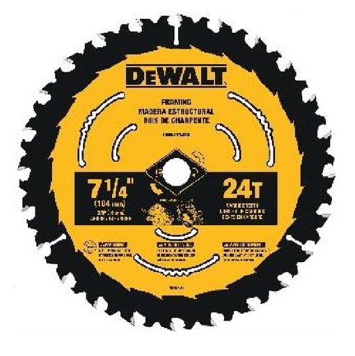 [DIS-DEW-DWA171424] DISCO DE SIERRA CIRCULAR 7 1/4" 24 DIENTES UNIDAD REF. DWA171424 / DIS-750 MARCA DEWALT
