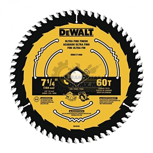 [DIS-DEW-DWA171460] DISCO DE SIERRA CIRCULAR 7 1/4" 60 DIENTES REF. DWA171460 / DIS-754 MARCA DEWALT