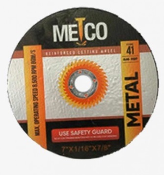 [DIS-MET-010111] DISCO DE CORTE 7" X 1/8" X 7/8" SPEED 8.500 RPM REF. 301735 MARCA METCO