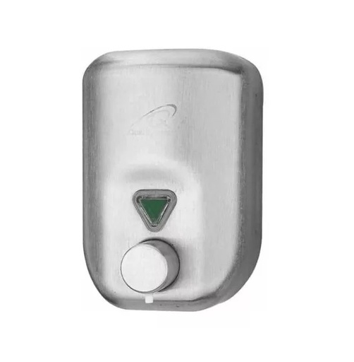 [DIS-QM-14.200.1200] DISPENSADOR / SURTIDOR DE JABÓN LÍQUIDO SERIE RIA 820 ML COLOR SATIN MARCA QUALITY METAL