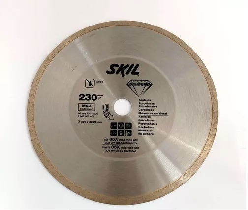 [DIS-SKI-875250] DISCO DE DIAMANTE P/CERAMICA 9" 230MM X 7/8 X 2.6 MM CORTE CONTINUO REF. 2608602406 MARCA SKIL