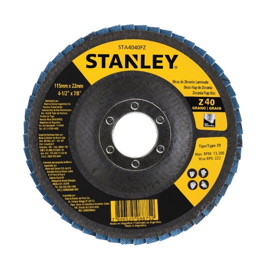 [DIS-STA-7040FZ] DISCO FLAP 7" GRANO 40 REF. STA7040FZ MARCA STANLEY