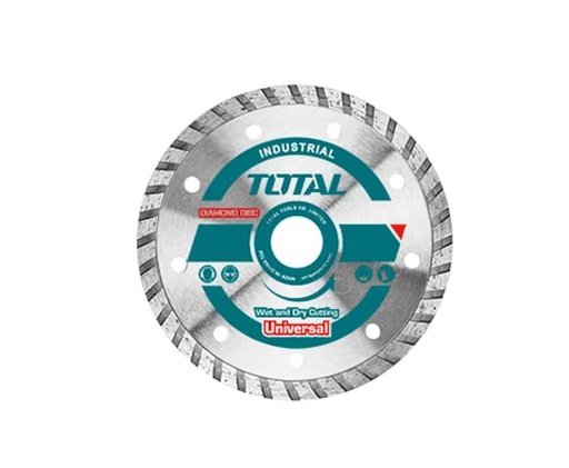 [DIS-TOT-TAC2131153] DISCO DE DIAMANTE C/ HUMEDO TURBO 4 1/2" X 7/8" (115 MM X 22.2 MM ) REF.TAC2131153 MARCA TOTAL TOOLS