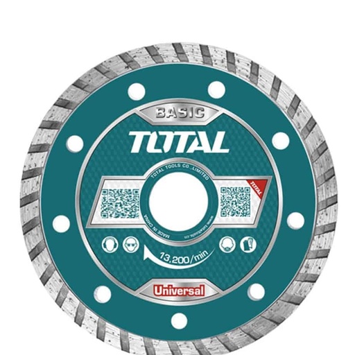 [DIS-TOT-TAC2132303] DISCO DE DIAMANTE C/ HUMEDO RANURADO TURBO 9" X 7/8" (230 MM X 22.2 MM ) REF.TAC2132303 MARCA TOTAL TOOLS