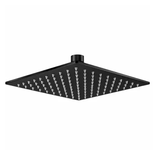 [DUC-BAR-DUC.04.09] DUCHA / REGADERA ULTRAFINA DE ALTA PRESION CUADRADA NEGRO MATE 25 CM REF. DUC.04.09 MARCA BARI