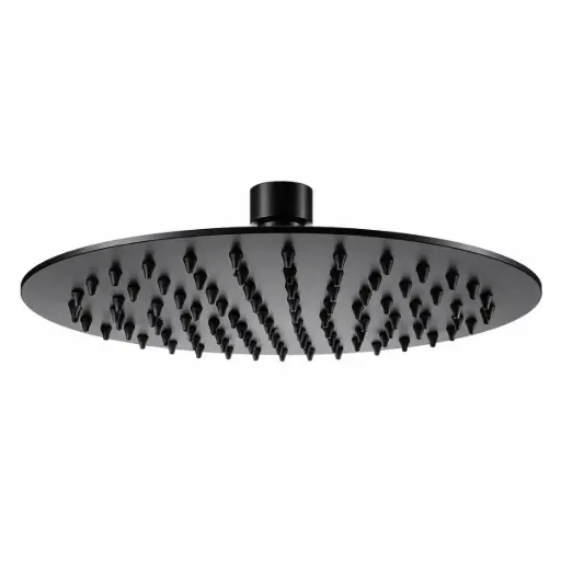 [DUC-BAR-DUC.04.10] DUCHA / REGADERA ULTRAFINA DE ALTA PRESION REDONDO NEGRO MATE 25 CM REF. DUC.04.10 MARCA BARI