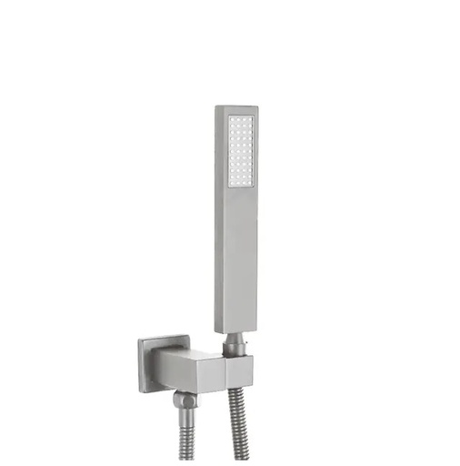 [DUC-BEL-GRI-0369] DUCHA TELEFONO RECTANGULAR METALICA BRUSHED / CEPILLADO / SATINADO REF. GRI-0369 MARCA BELT-G