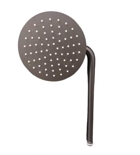 [DUC-KUB-KUBO-124] DUCHA / REGADERA EXTRA PLANA CON BRAZO + ROSETA LINEA CORAL NEGRO MATE REF. KUBO-124 MARCA KUBO