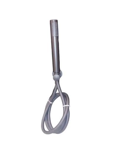 [DUC-KUB-KUBO-125] DUCHA TELEFONO CON SOPORTE DE MANO + MANGUERA FLEX NEGRO REF. KUBO-125 MARCA KUBO