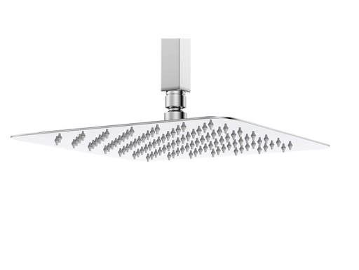[DUC-OME-CD-HLFL16] DUCHA CUADRADA ULTRA DELGADA 16" ACERO INOXIDABLE C/TUBO 45 CM DE TECHO REF. CD-HLFL16 MARCA OMEGA