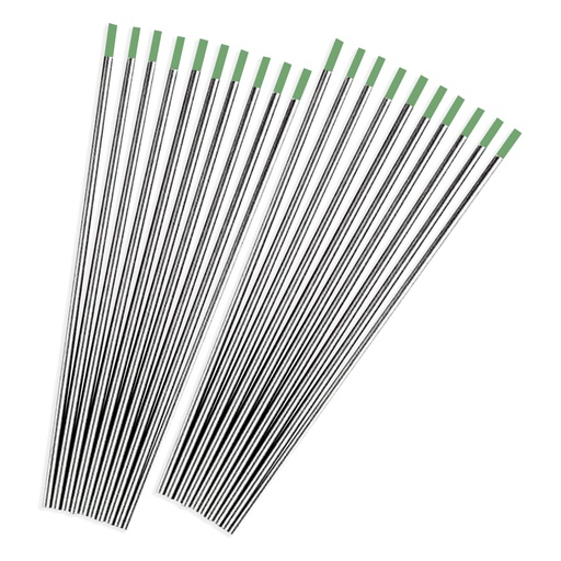 [ELE-WEL-800948721332] ELECTRODO ESPECIAL DE TUNGSTENO DE 3/32" PUNTA VERDE VARILLA UNIDAD REF. 800948721332 MARCA WELDTECH