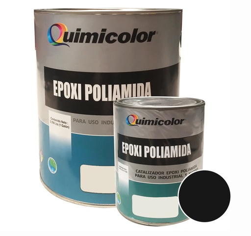 [EPO-QUI-EPO020] PINTURA EPOXICA POLIAMIDA COLOR NEGRO CON CATALIZADOR ( KIT ) REF. EPO020 MARCA QUIMICOLOR