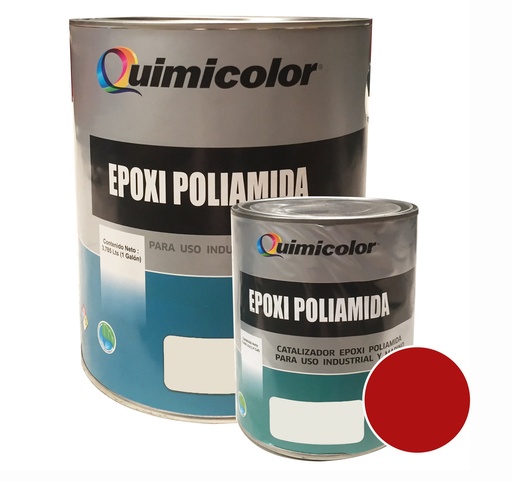 [EPO-QUI-EPO030] PINTURA EPOXICA POLIAMIDA COLOR ROJO CON CATALIZADOR ( KIT ) REF. EPO030 MARCA QUIMICOLOR