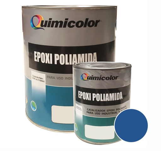 [EPO-QUI-EPO060] PINTURA EPOXICA POLIAMIDA COLOR AZUL CON CATALIZADOR ( KIT ) REF. EPO060 MARCA QUIMICOLOR