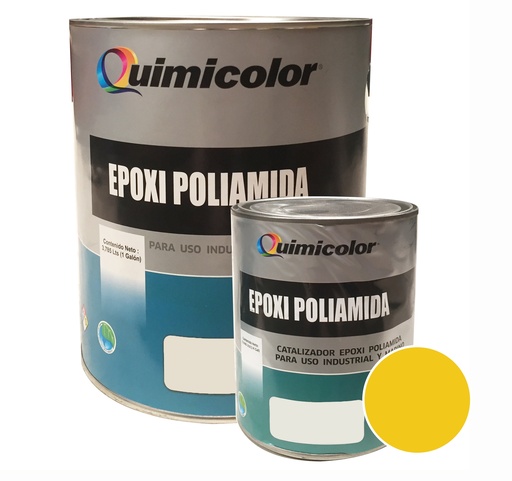 [EPO-QUI-EPO110] PINTURA EPOXICA POLIAMIDA COLOR AMARILLO CON CATALIZADOR ( KIT ) REF. EPO110 MARCA QUIMICOLOR
