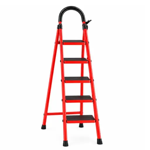 [ESC-ALA-EDA5] ESCALERA ACERO PLEGABLE DOMESTICA 5 TRAMOS 43 CM X 83 CM X 155 CM REF. EDA5 MARCA ALADINO