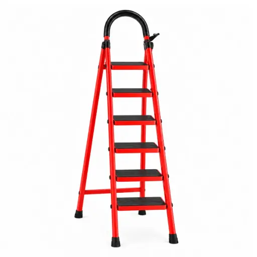 [ESC-ALA-EDA6] ESCALERA ACERO PLEGABLE DOMESTICA 6 TRAMOS 41CM X 85 CM X 159 CM REF. EDA6 MARCA ALADINO