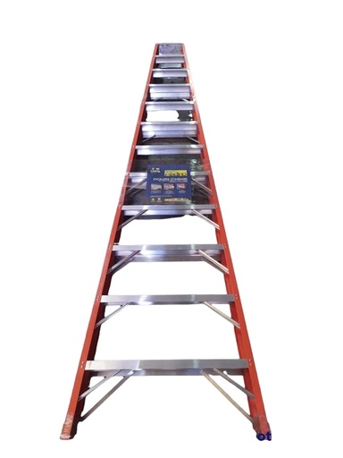 [ESC-ALA-F012] ESCALERA FIBRA DE VIDRIO INDUSTRIAL TIJERA 12 TRAMOS 360 X 75 CM CAP. 250 KG REF. F012 MARCA ALADINO